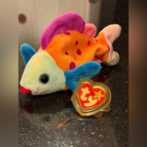 Ty 1999 Beanie Babies LIPS the Fish Plush